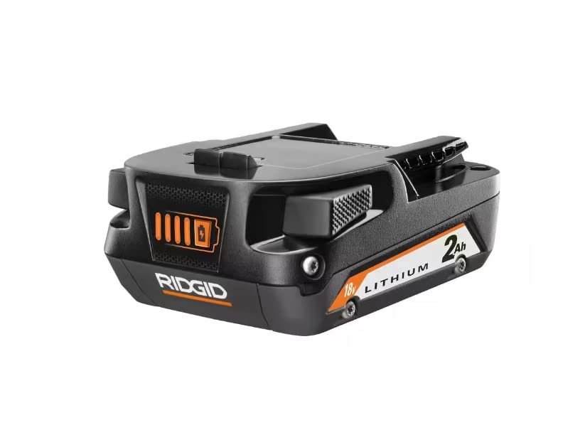 RIDGID 18V battery in kit packaging showing ready-to-use power for contractors.