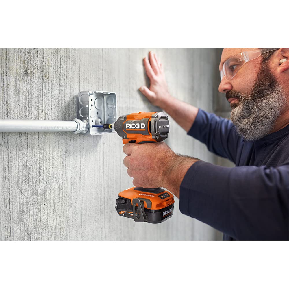 RIDGID 18V bulk-packaged tool-only unit ships without battery or charger.