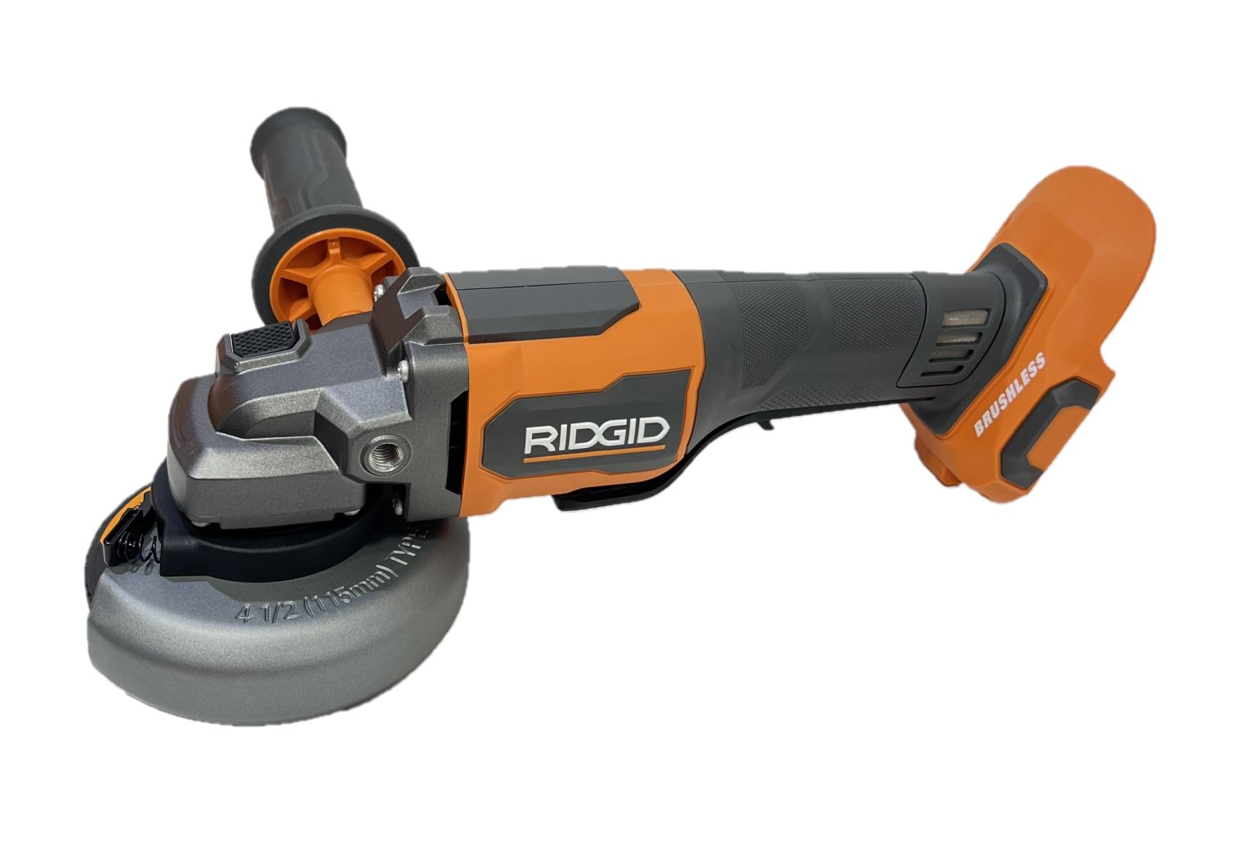 RIDGID angle grinder with electronic brake enhances safety during use