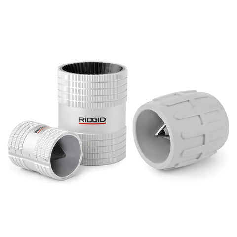 Interior cone with 46 edges provides precise deburring on copper and stainless steel tubes.