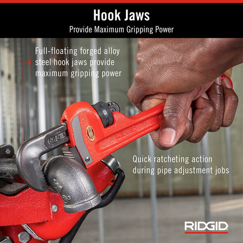 RIDGID 31010 replaceable heel jaw supports long service life.