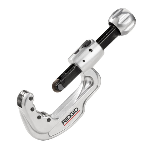RIDGID 31803 tubing cutter with 12-bearing system for smoother, faster cuts.