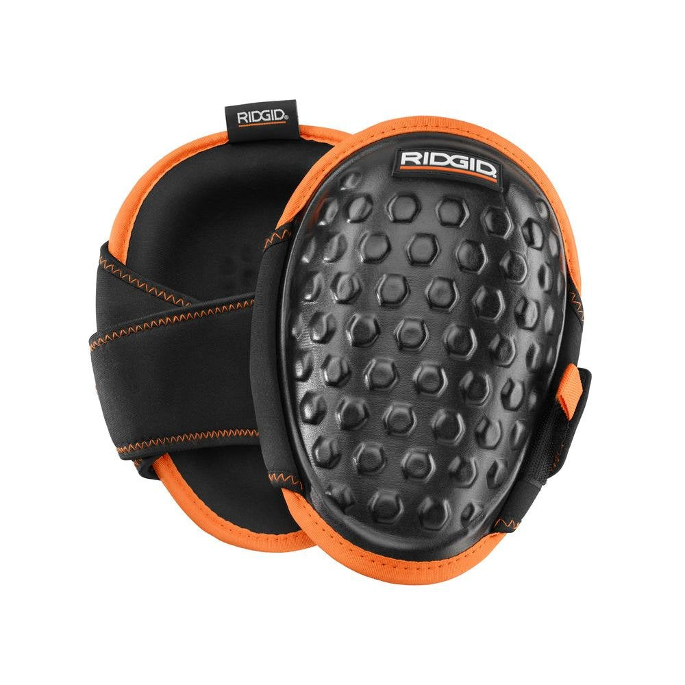 RIDGID Gel-Foam Knee Pads offer comfortable padding for professional kneeling; durable and easy to clean.