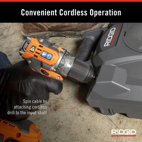 RIDGID K9-12 FlexShaft nylon sheath reduces mess during drain work.