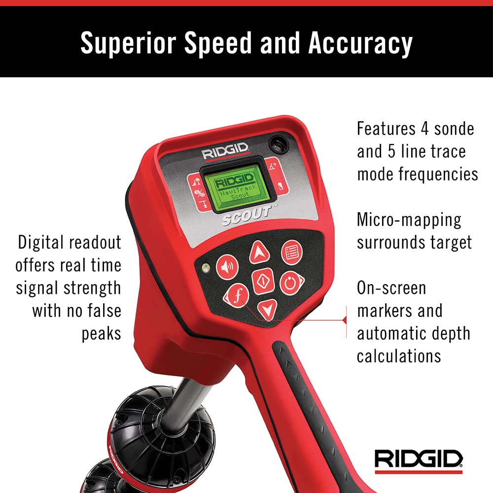 RIDGID NaviTrack Scout four sonde modes for versatile locating