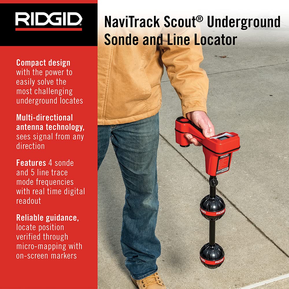 RIDGID NaviTrack Scout multi-directional antenna detects signals from all directions