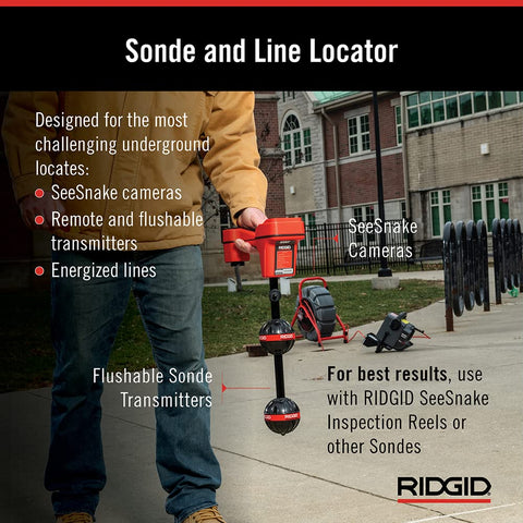 RIDGID NaviTrack Scout depth readout automatically displays over the target