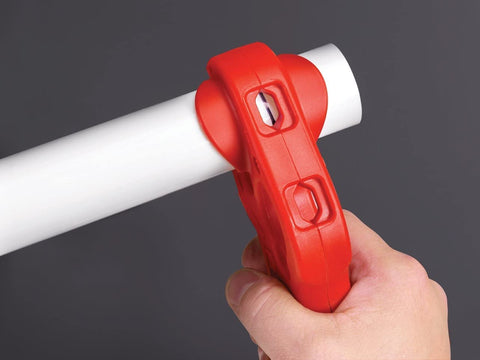 RIDGID PTEC 3000 cuts 1-1/4 inch single-flange tailpieces with ease.