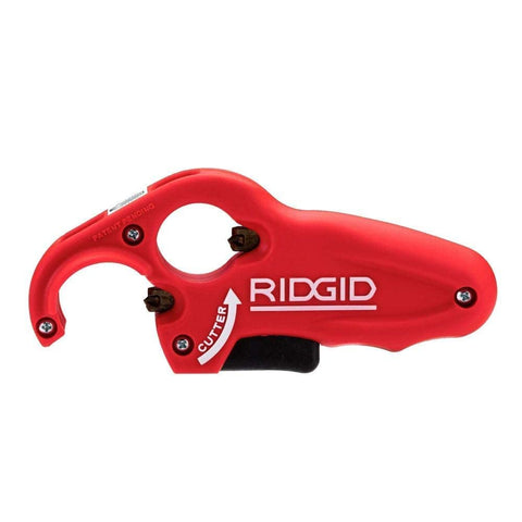 RIDGID PTEC 3000 open bore design enables cutting double-flanged tailpieces.