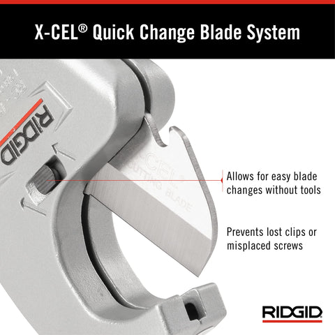 RIDGID RC-1625 ergonomic bottom-handles improve grip during long cuts.