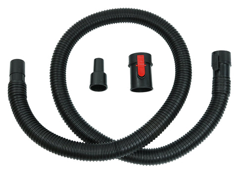 RIDGID Tug-A-Long 7-foot hose extension reaches tight spaces for quick cleanups.