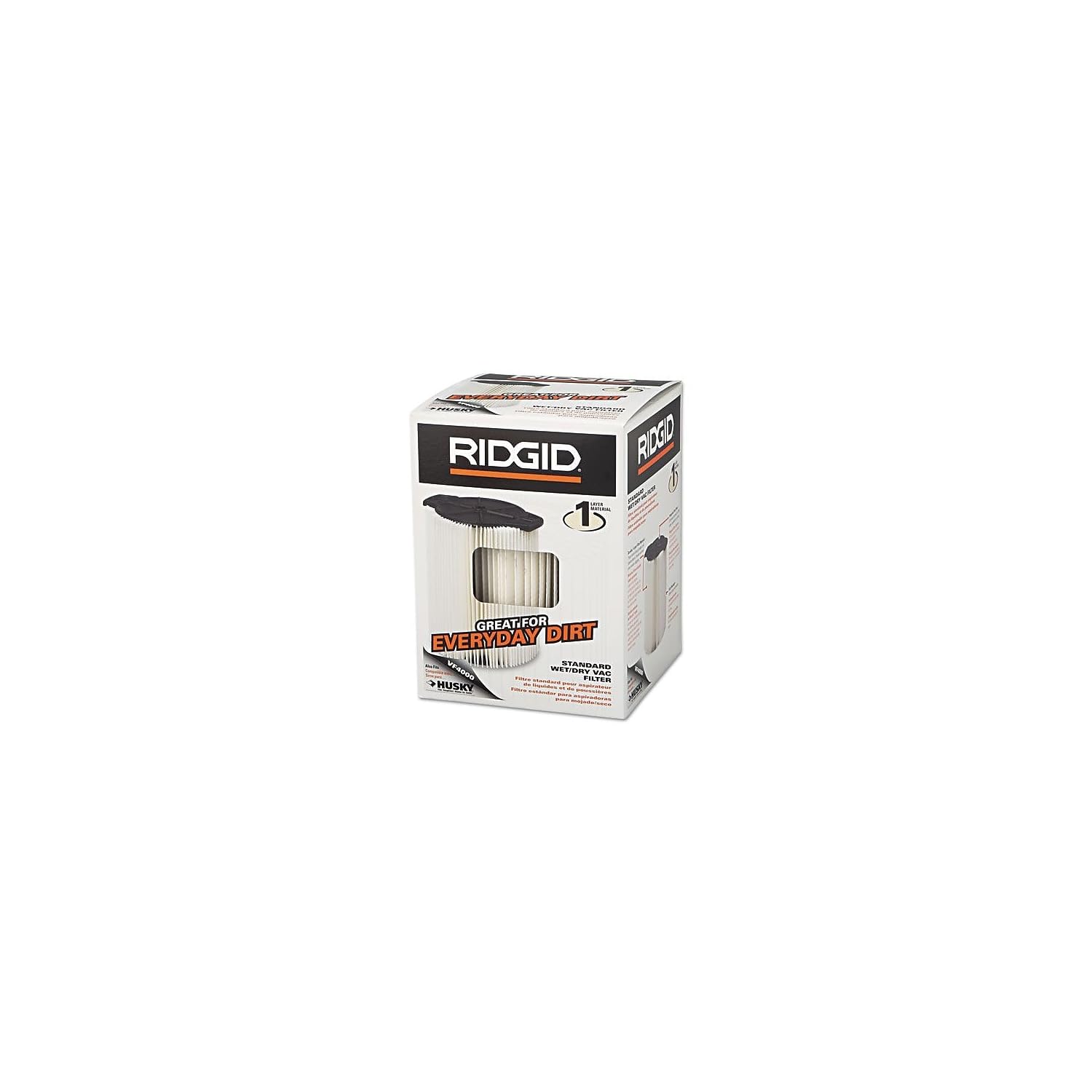 RIDGID VF4000 includes filter unit and instruction guide