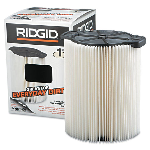 RIDGID VF4000 standard filter with pleated design for high surface filtration