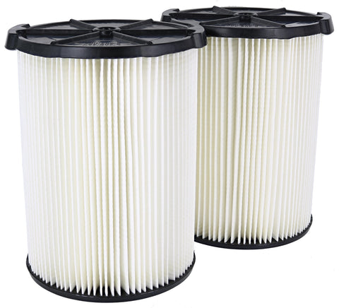 Ridgid VF4200 replacement 2-pack filter for 5-20 gal vacuums improves dust collection.