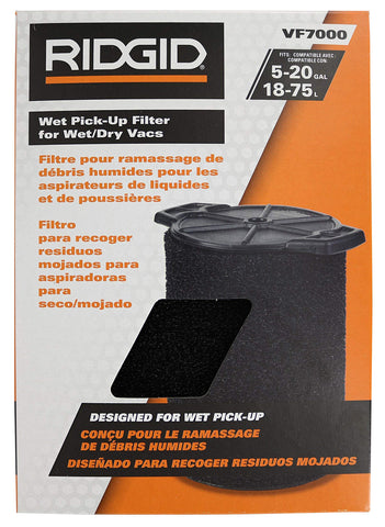 RIDGID VF7000 easy install with built-in filter plate