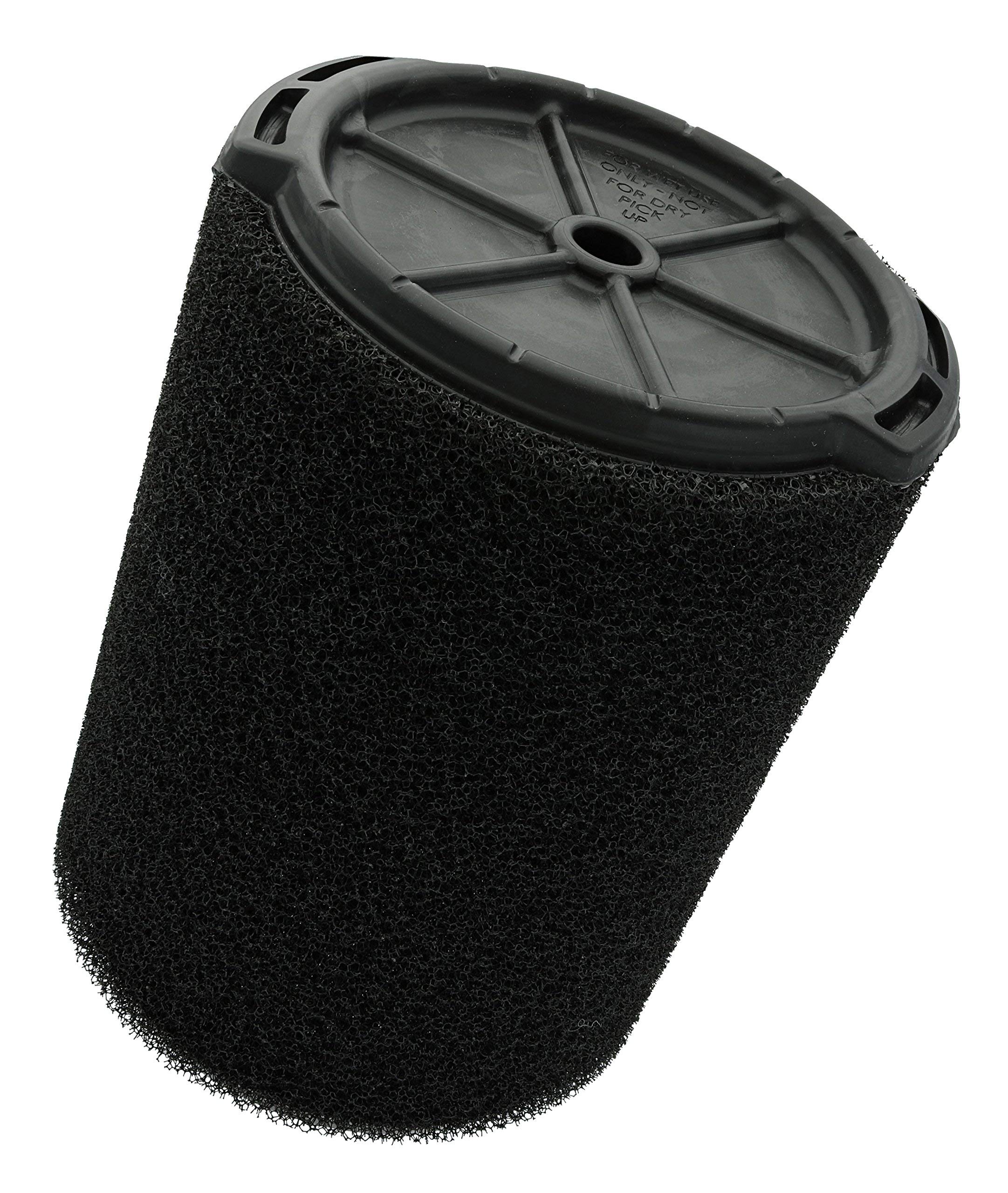 RIDGID VF7000 foam filter close-up showing high-volume wet pickup capability