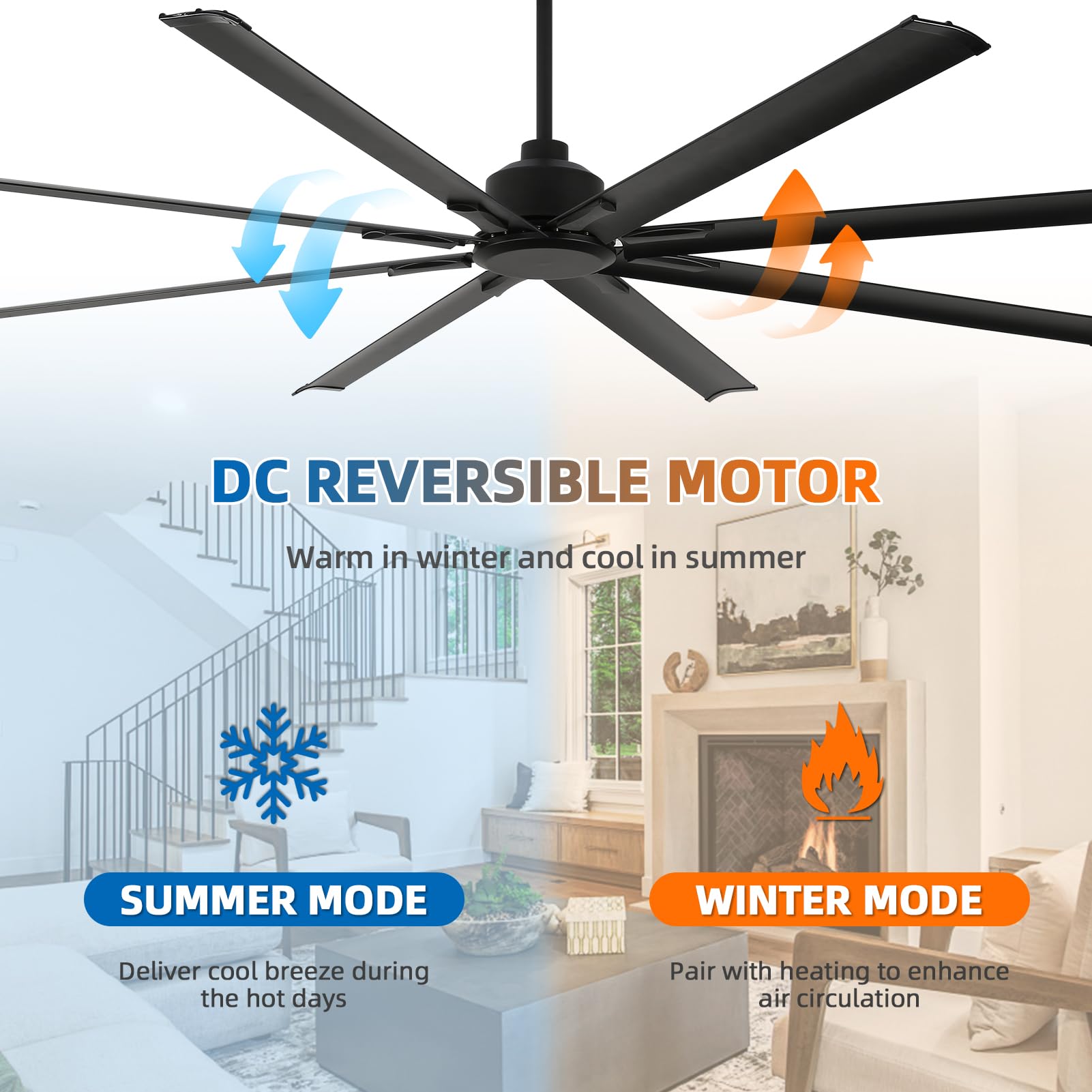RIENAZA three downrod options enabling precise ceiling height fit