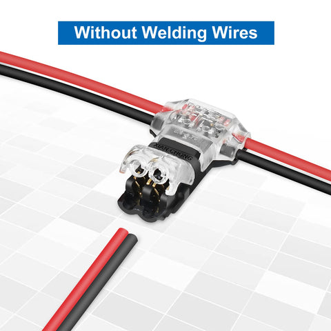 Rifachua t-tap connector 12-pack close-up enables quick, solder-free connections