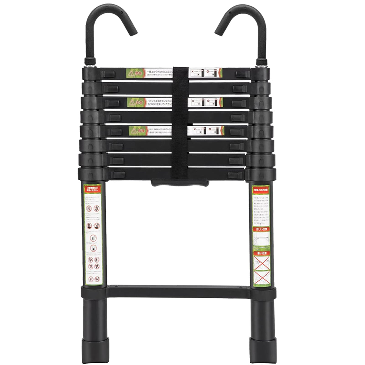 RIKADE 8.5ft telescopic ladder main view, sturdy aluminum for versatile household use.