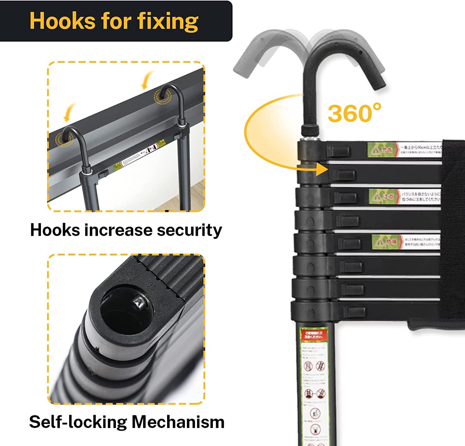 RIKADE ladder being used for outdoor camping or RV setup