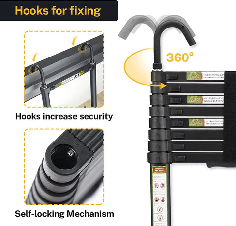 RIKADE ladder being used for outdoor camping or RV setup