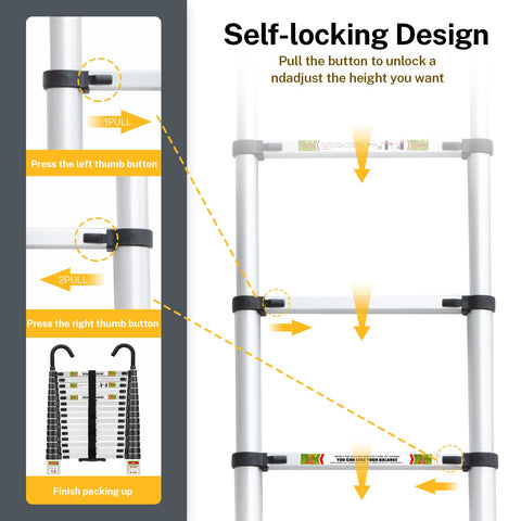 RIKADE ladder portable with bottom handrail for easy carrying