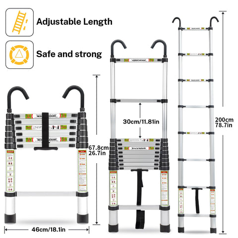 RIKADE ladder close-up highlighting 6063 aluminum for durable strength.