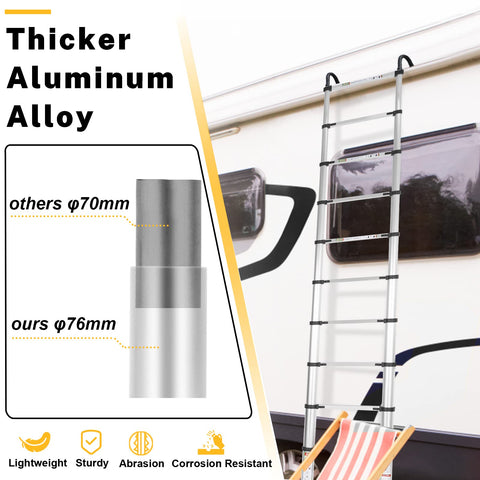 RIKADE ladder non-slip feet ensure secure use on various floors.