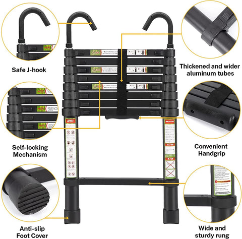 RIKADE ladder non-slip feet ensure secure footing on slick floors