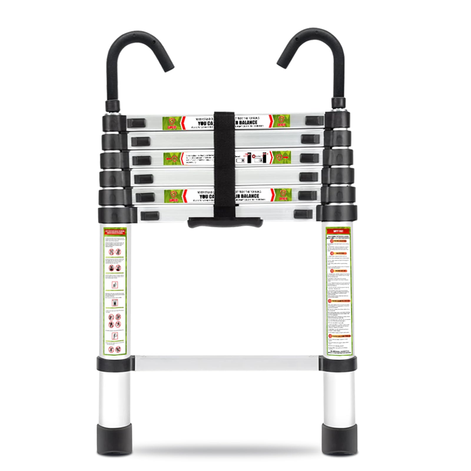RIKADE Telescopic Ladder shows a stable indoor stance for safe reaching tasks.