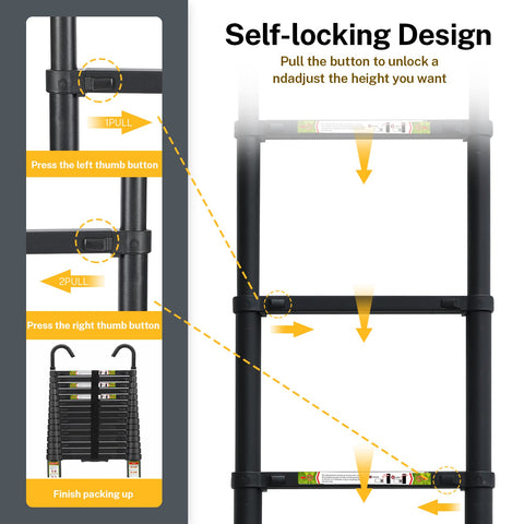 RIKADE ladder extended to reach 20.34 feet safely
