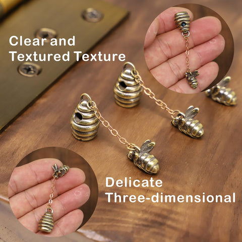 RillyRellow copper magnet keeps the bee hive figure securely in place