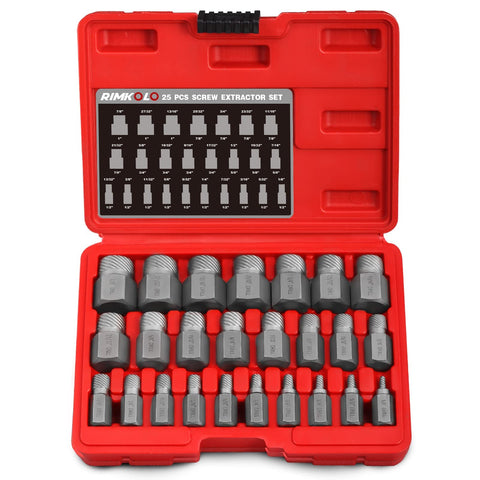 RIMKOLO 25-piece screw extractor set for stubborn fasteners