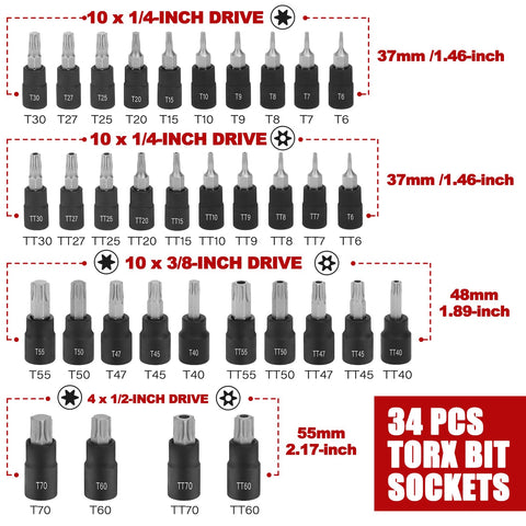 RIMKOLO CR-V sockets with black finish resist rust