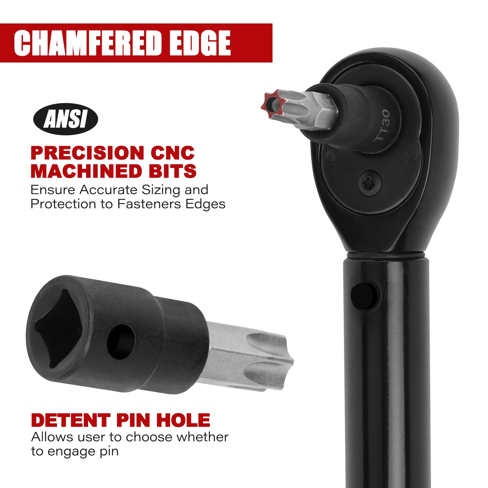 RIMKOLO detent pin torx bit ensures secure engagement