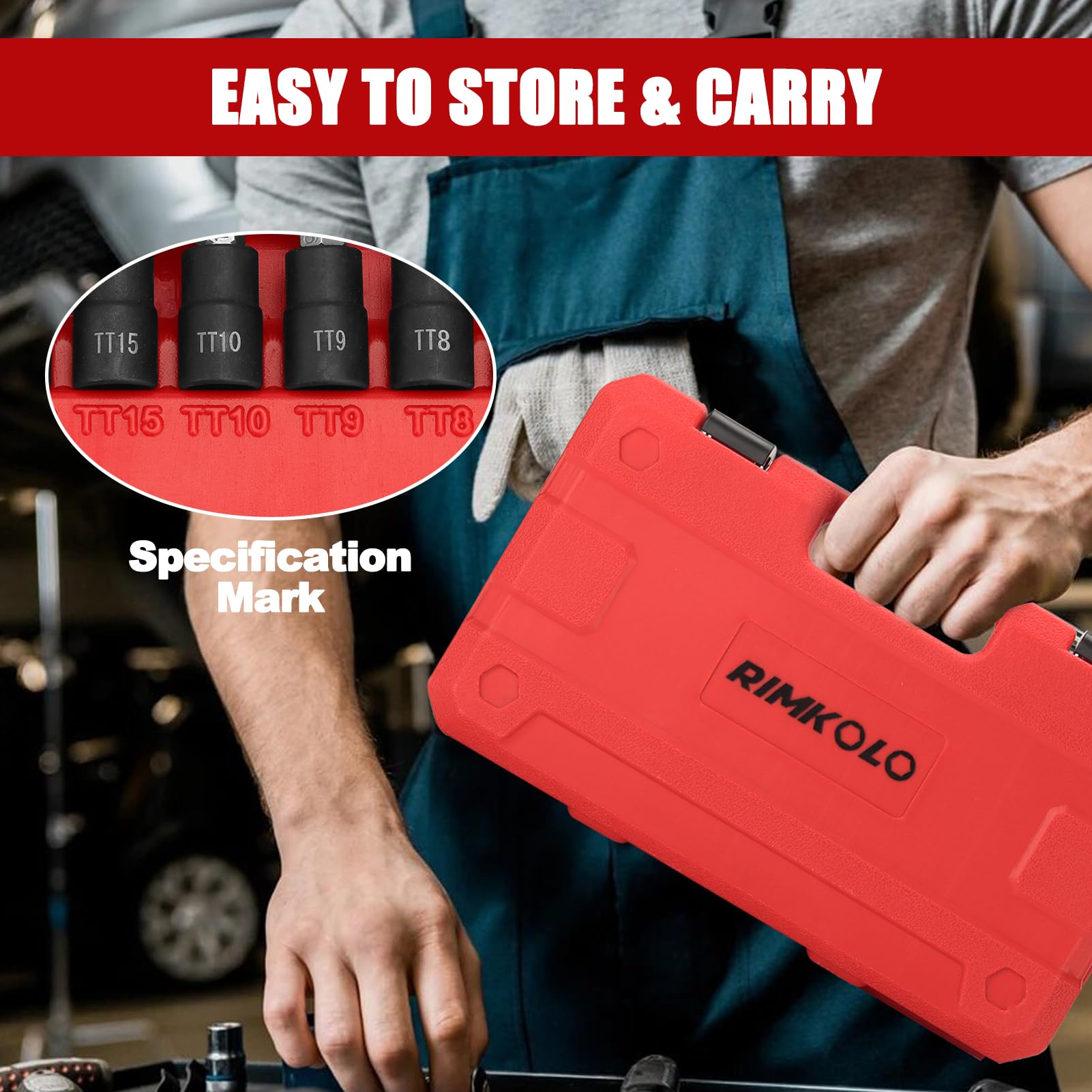 RIMKOLO portable storage case for easy transport