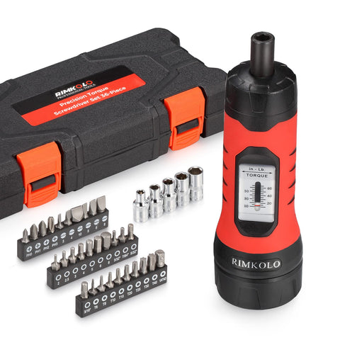 RIMKOLO torque screwdriver set case organized for portable use and easy transport.