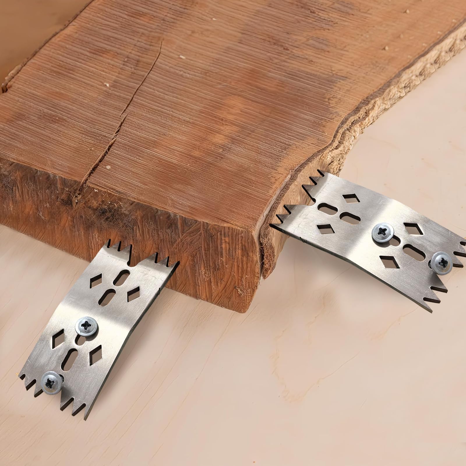 RIMLUFE slab-dogs-sharp-teeth shows strong grip on hardwoods during routing.