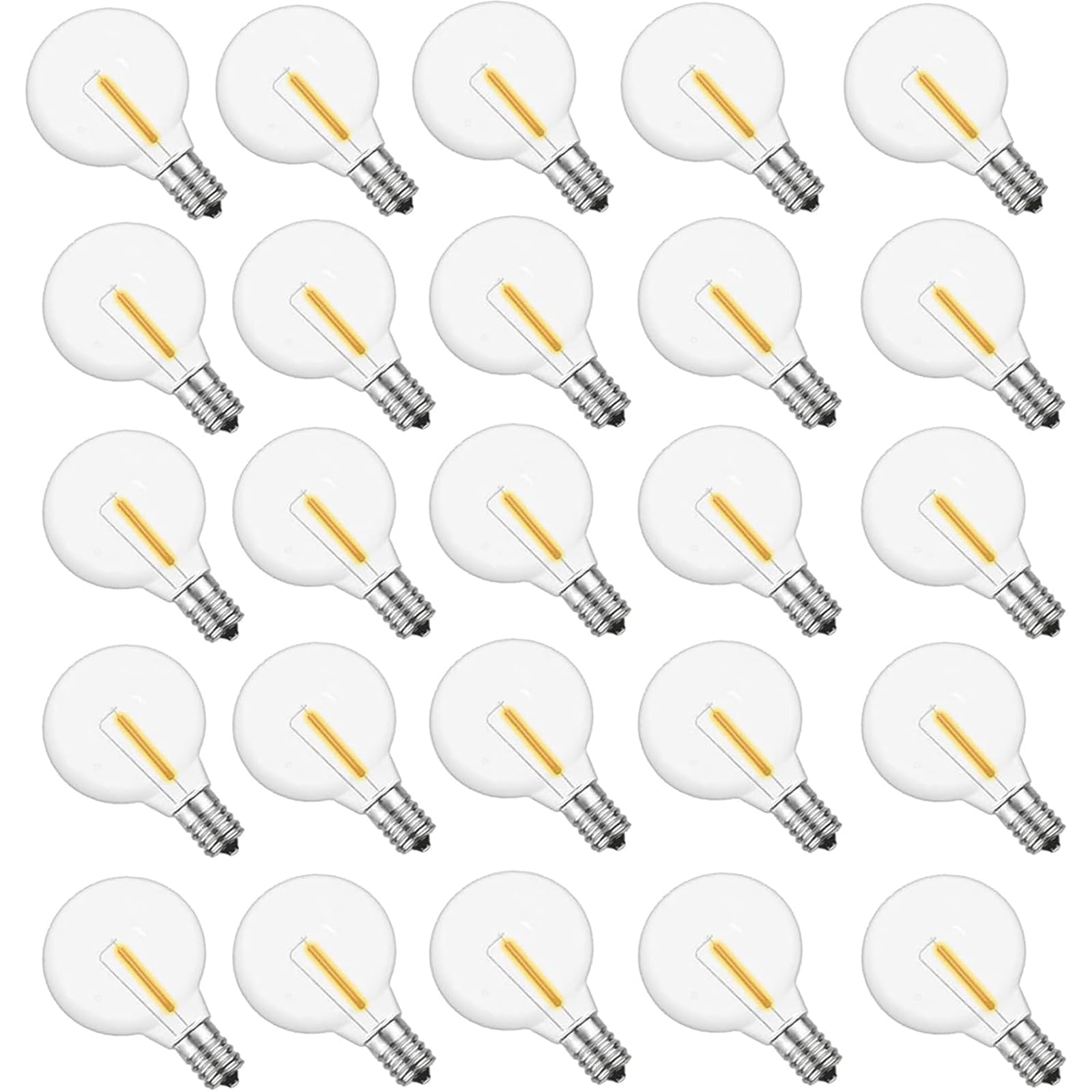 rincentd G40 1W LED bulb with E12 fits C7 sockets for warm indoor or outdoor lighting