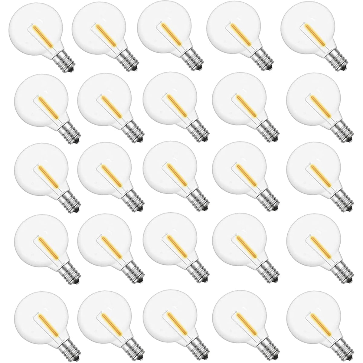 rincentd G40 1W LED bulb with E12 fits C7 sockets for warm indoor or outdoor lighting
