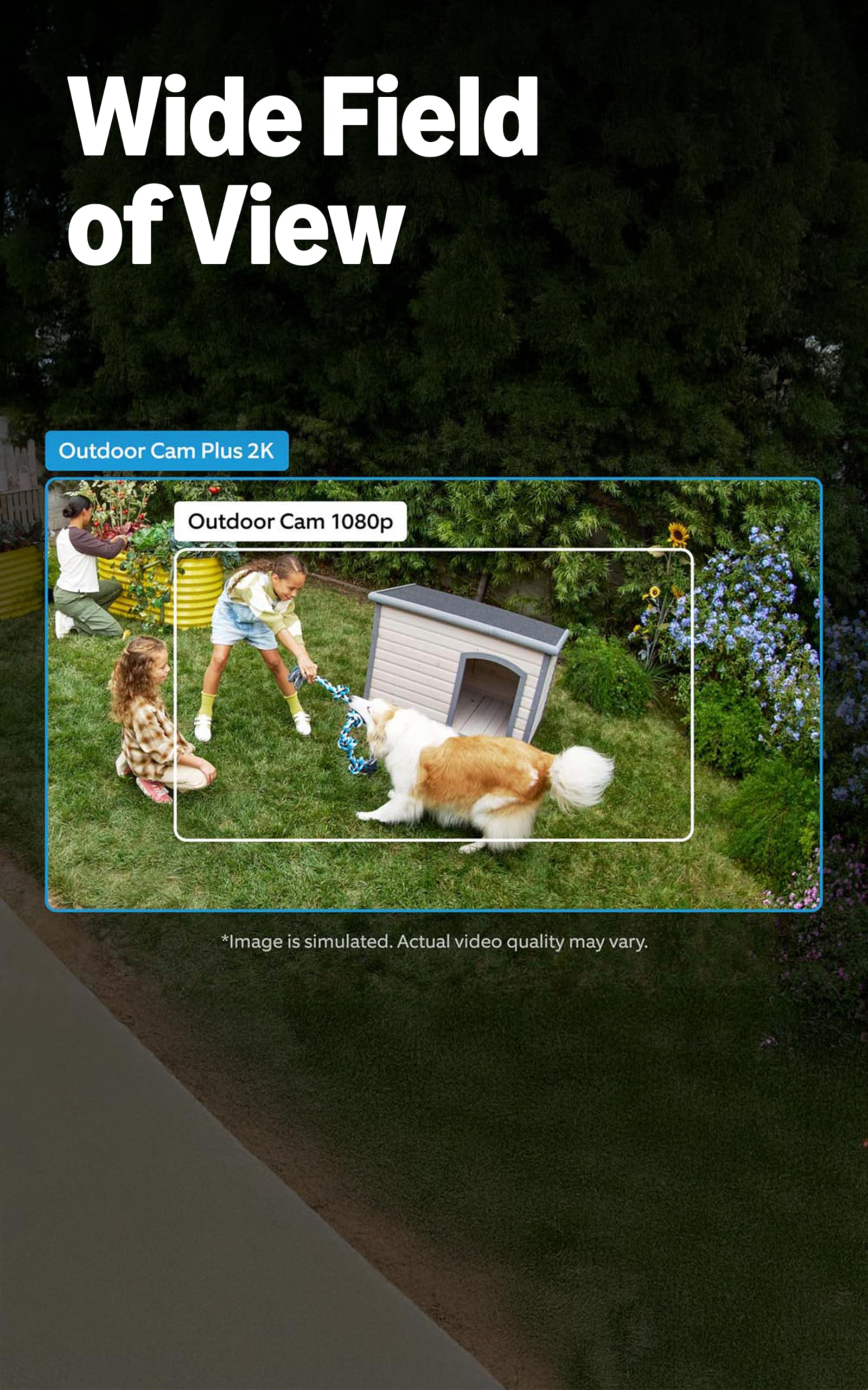 Ring Outdoor Cam Plus delivers full-color night vision even in low light.
