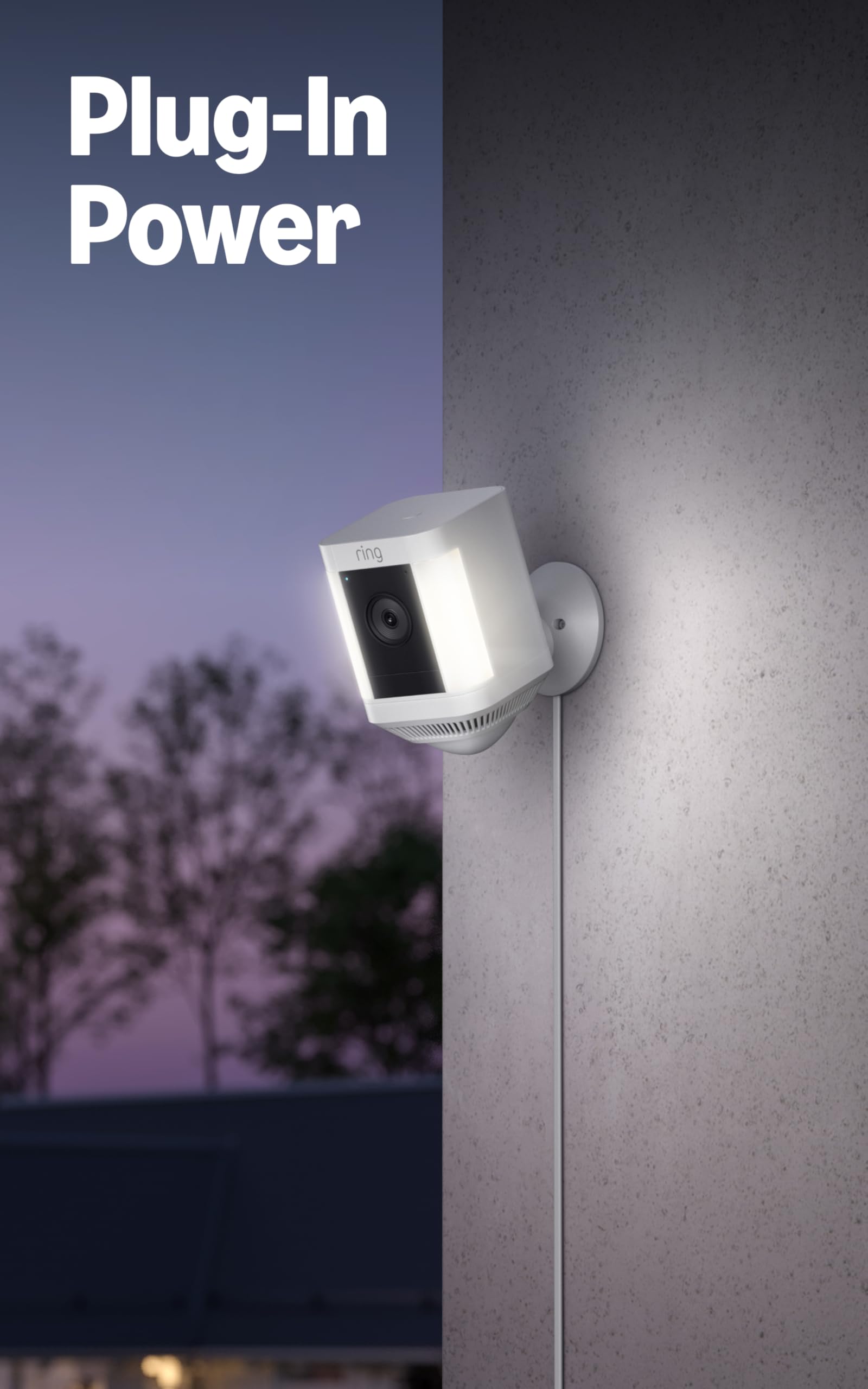 Ring Spotlight Cam Plus Battery live-view enables real-time monitoring from anywhere