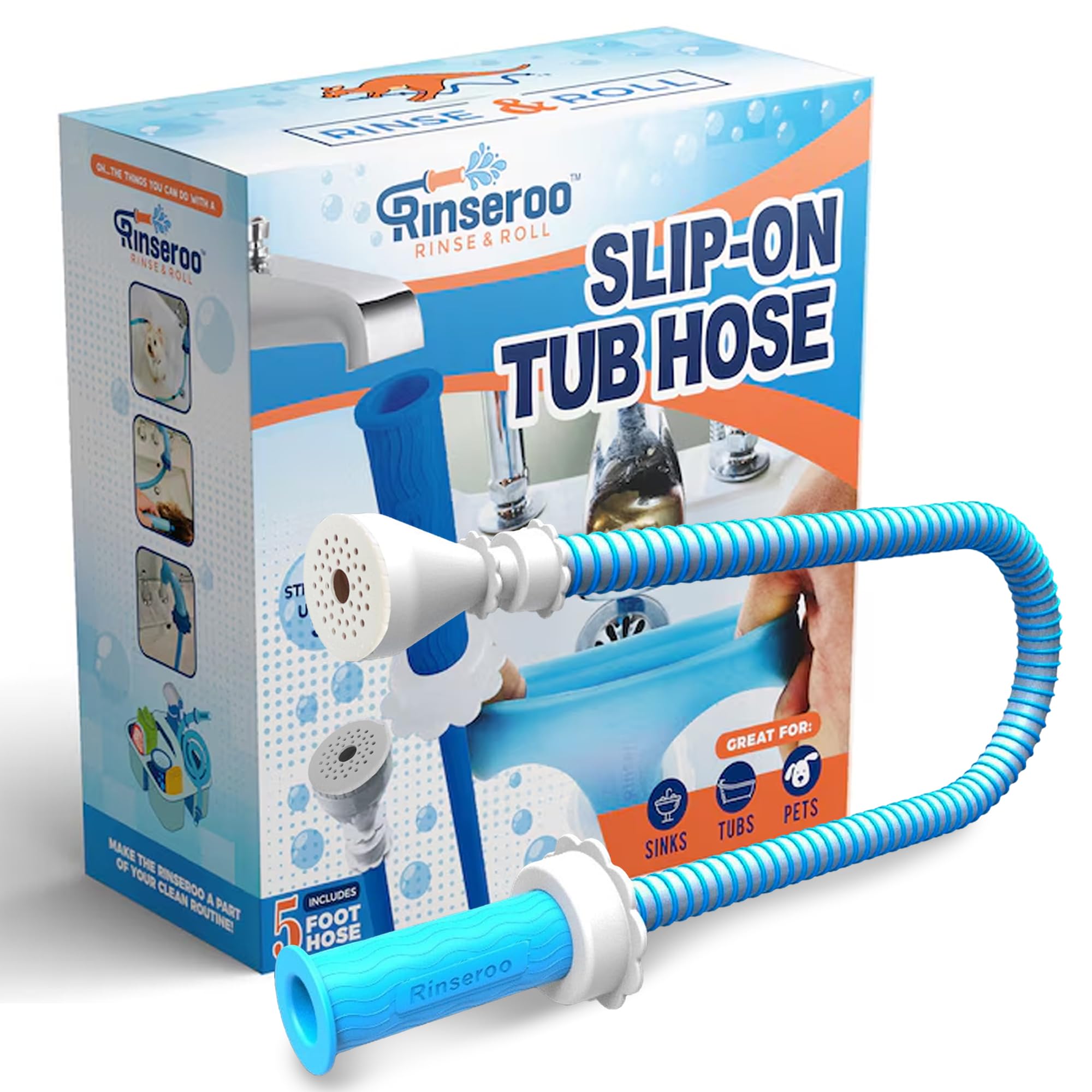 Rinseroo ultraflex design offers durable, lightweight flexibility for storage.