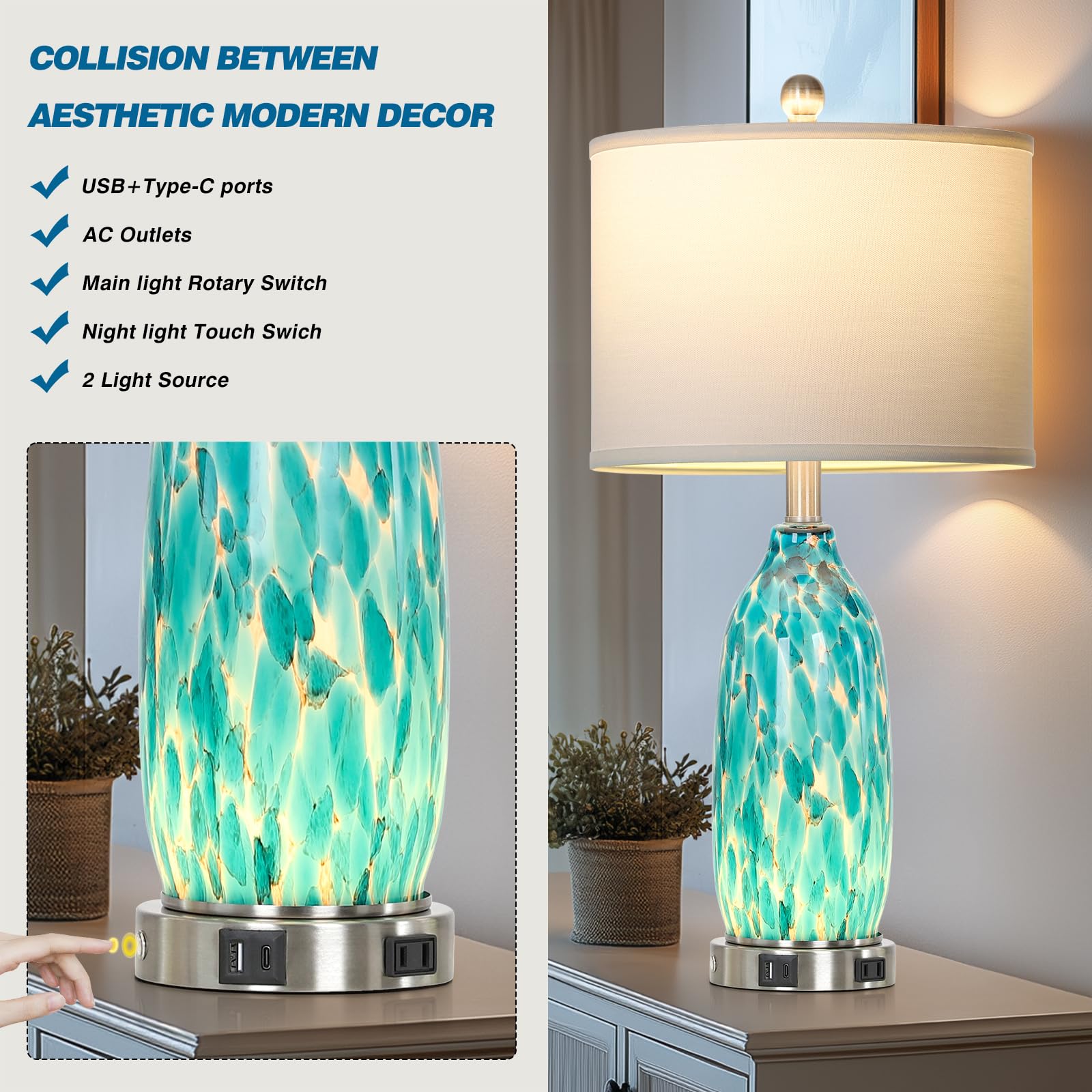 Rinweey dimmable night-light with touch control for easy brightness adjust