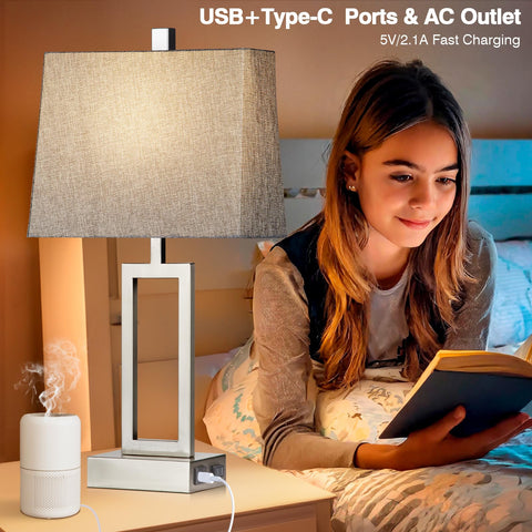 Rinweey USB-C and AC outlet for convenient charging.