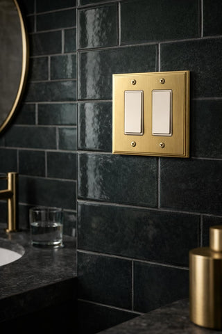 2-gang mounting hardware for Rio Salto BRASS Deco wall plate