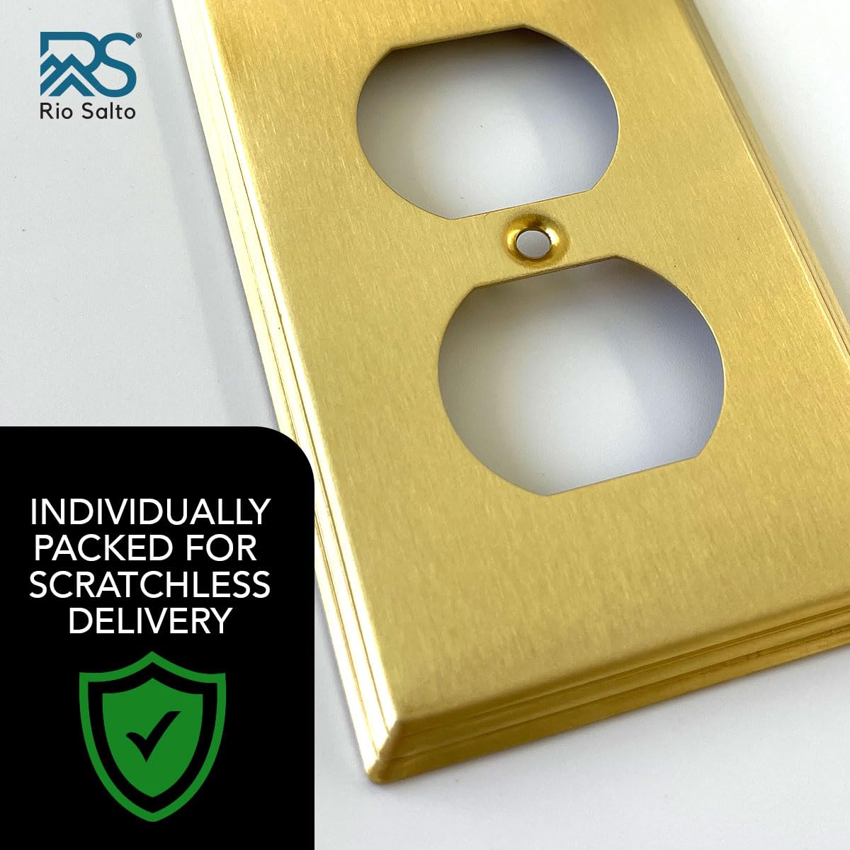 Rio Salto Brass Deco plate screws included for easy install