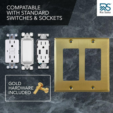 Rio Salto BRASS Deco wall plate suited for office space