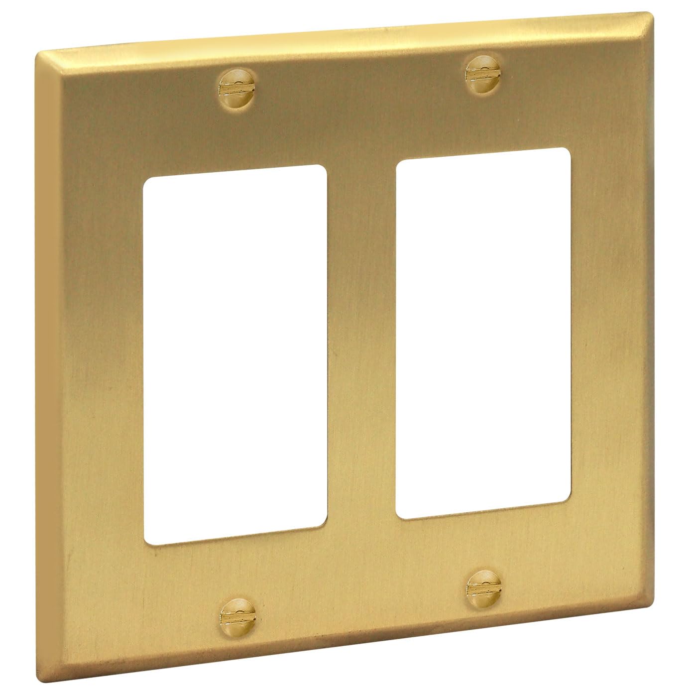 Rio Salto BRASS wall plate brushed closeup with premium finish.