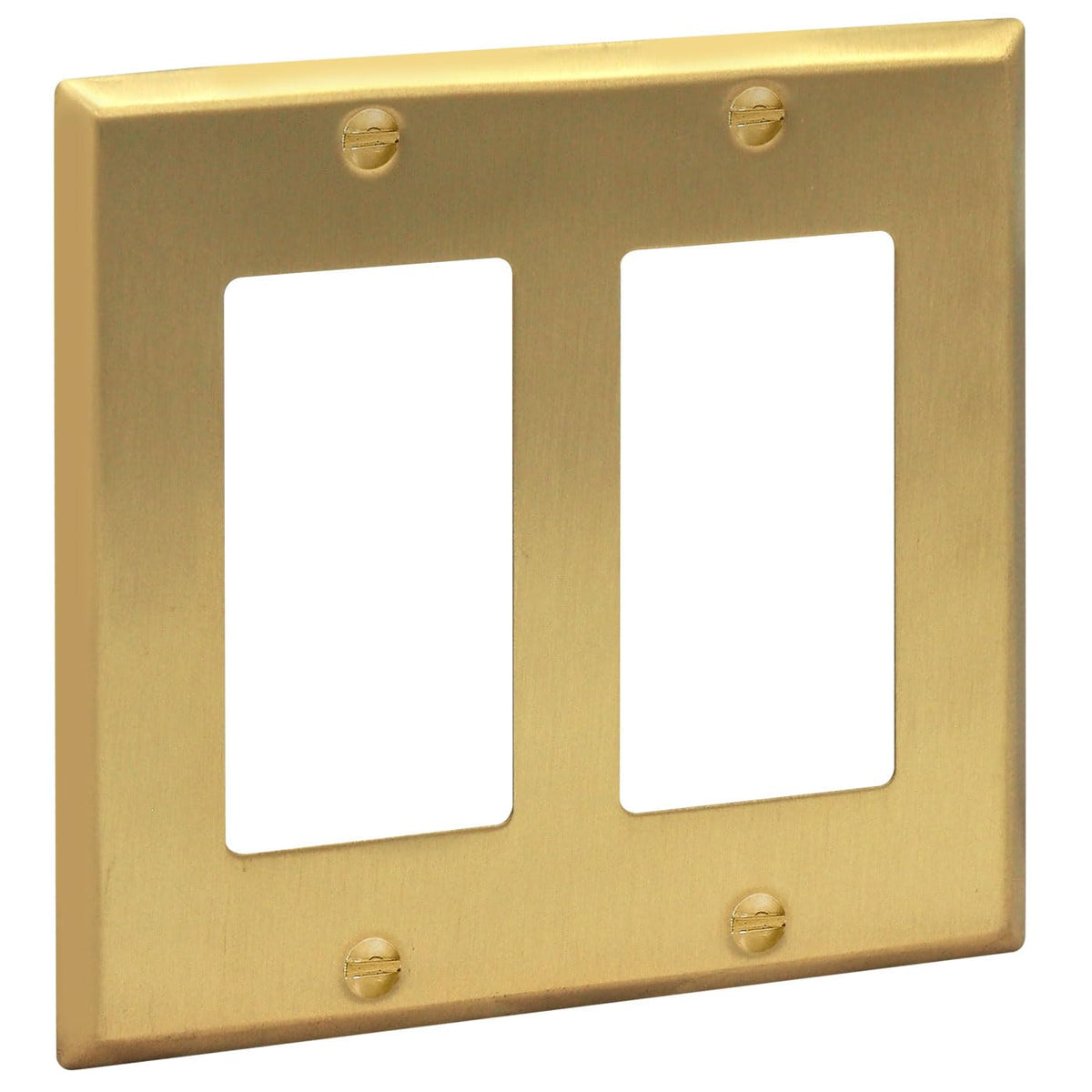 Rio Salto BRASS wall plate brushed closeup with premium finish.